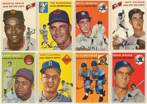 1954 Topps Partial Set (210/250) Including Hall of Famers
